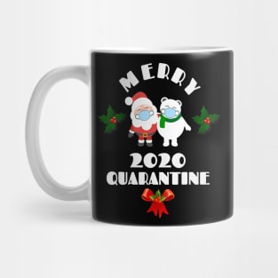 Merry Christmas 2020 Funny Quarantine Gift Face Mask Xmas Mug